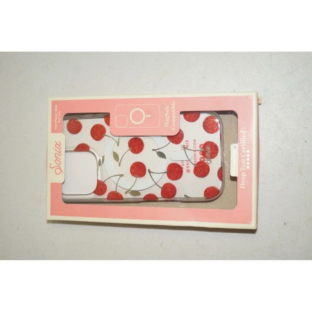 Sonix iPhone 16 Pro Case MagSafe Cherry On Top Glitter 6.3 Inch 2024 New